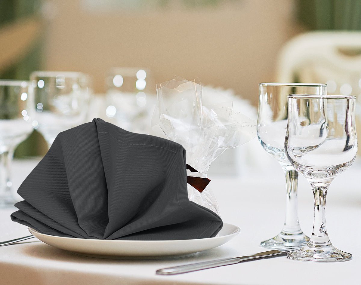Cotton Blend Reusable Dinner Napkins Set of 12