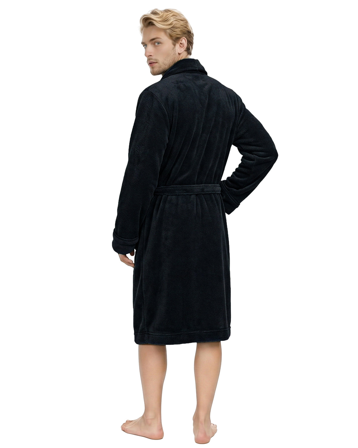 Men's Fleece Shawl Collar Bathrobe