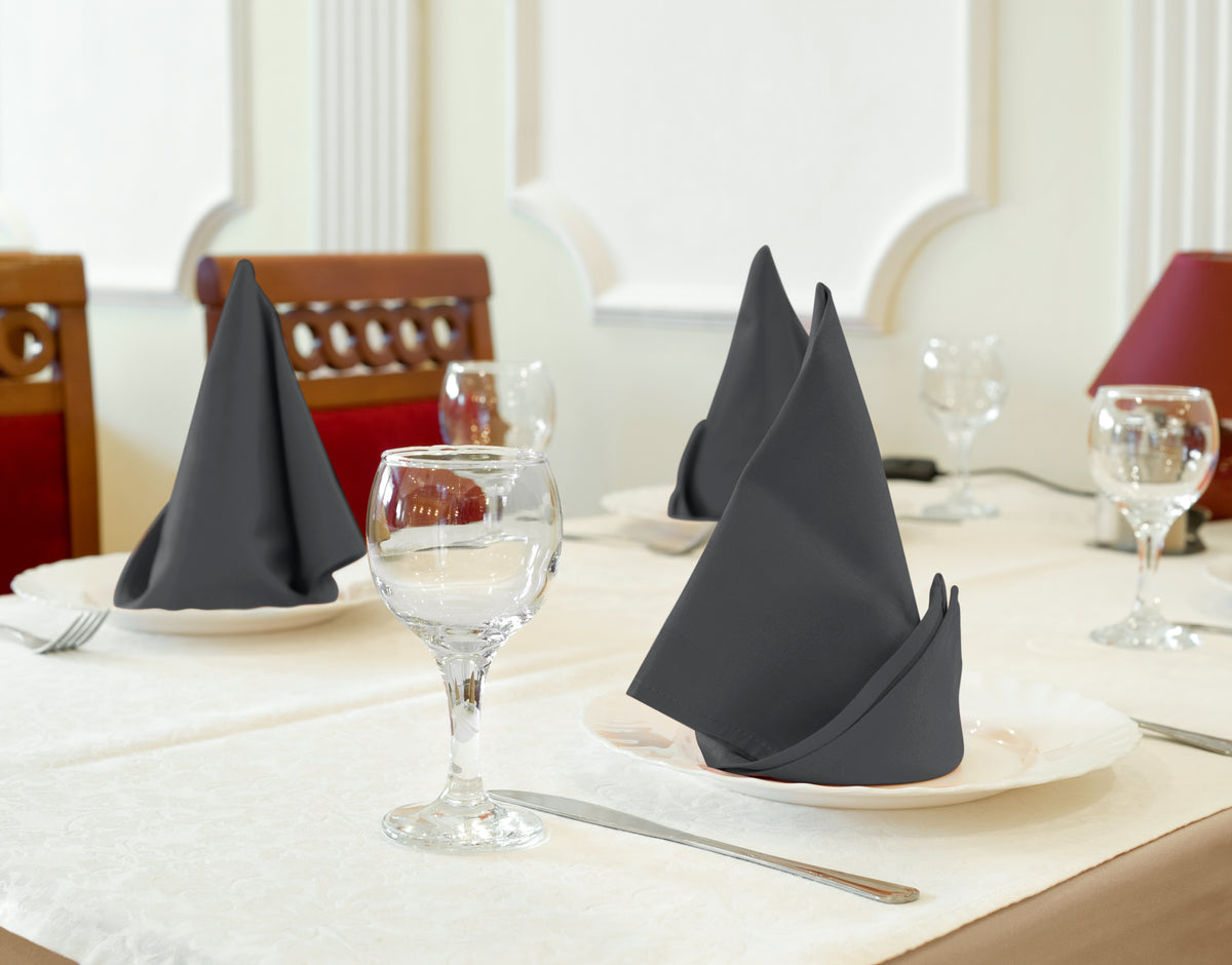 Cotton Blend Reusable Dinner Napkins Set of 12