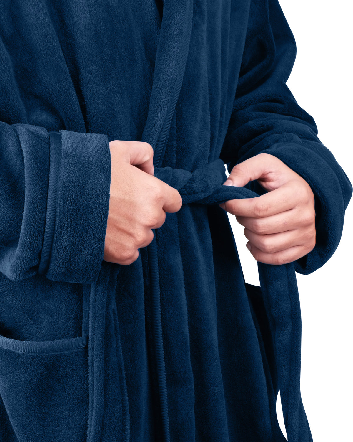 Men's Fleece Shawl Collar Bathrobe