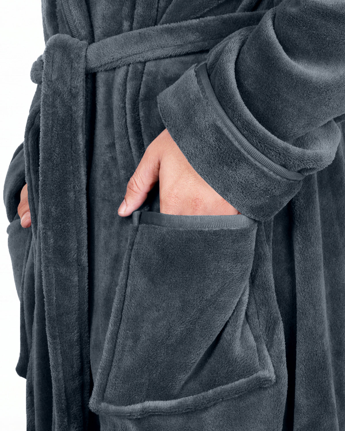 Men's Fleece Shawl Collar Bathrobe