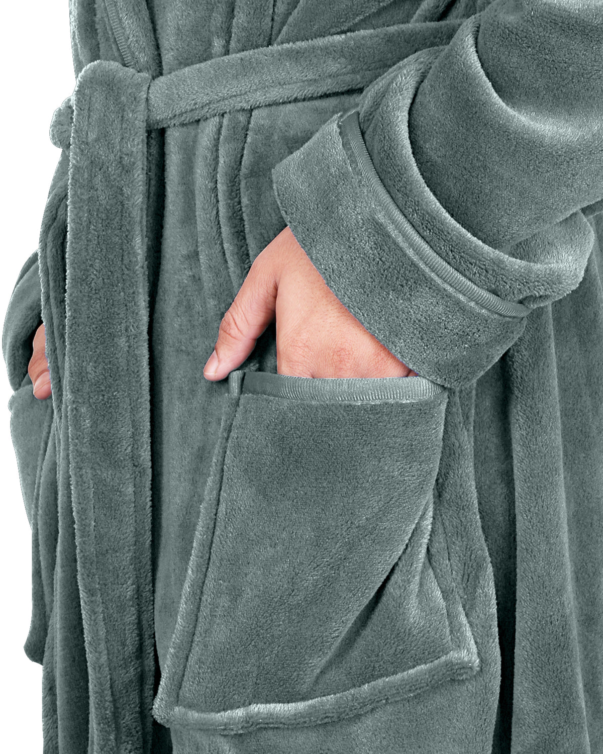 Men's Fleece Shawl Collar Bathrobe