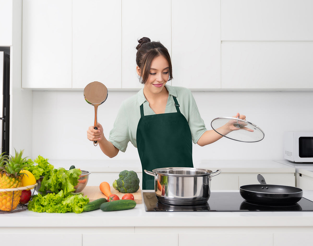 Water-Resistant Bib Apron with Pockets