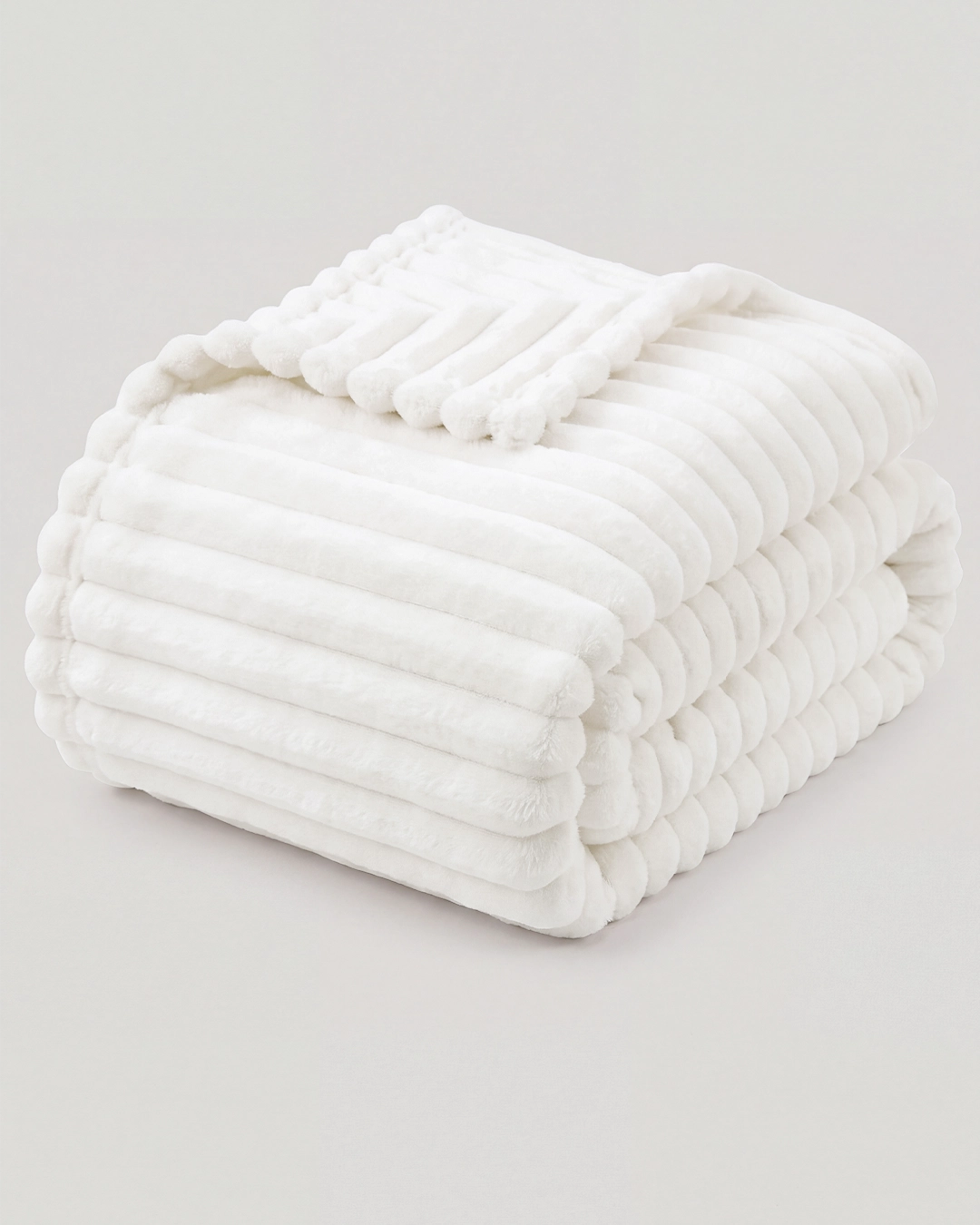 Fluffy Striped Fleece Blanket