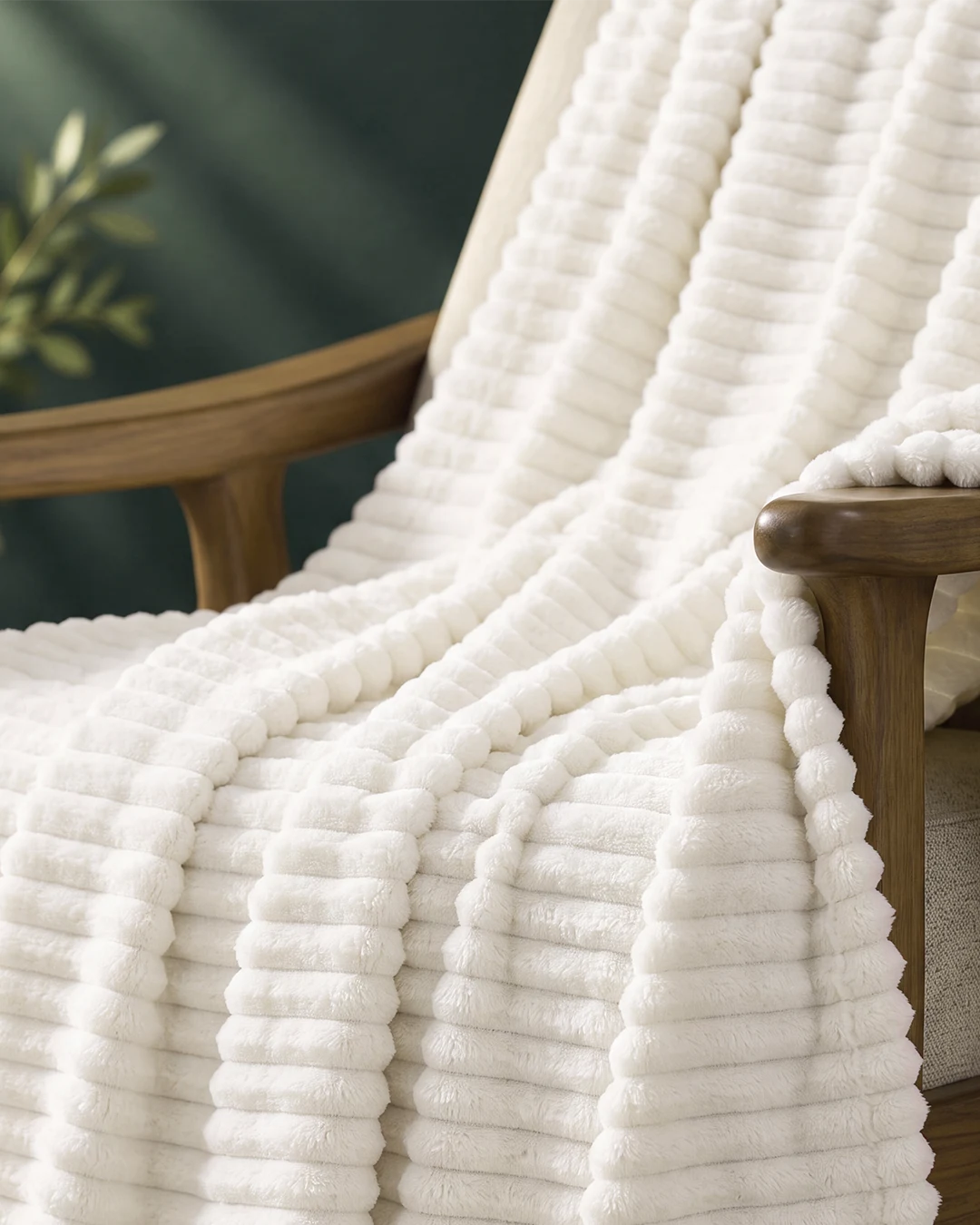 Fluffy Striped Fleece Blanket