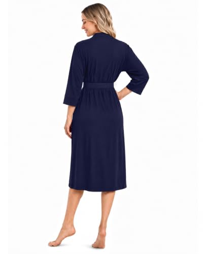 Women's Cotton-Blend Knit Bathrobe