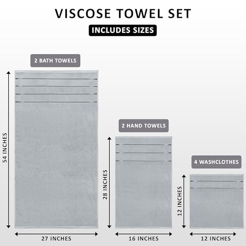 Viscose Stripe Cotton Towel Set