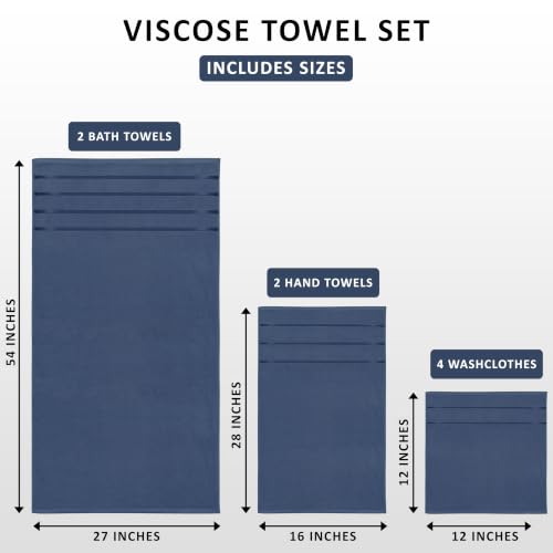 Viscose Stripe Cotton Towel Set