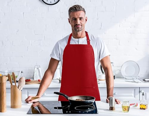 Water-Resistant Bib Apron with Pockets