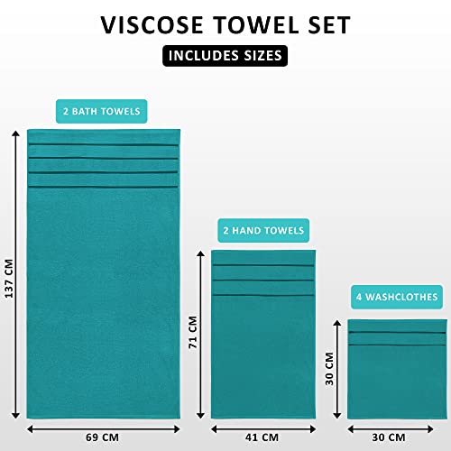 Viscose Stripe Cotton Towel Set