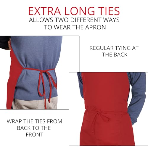 Water-Resistant Bib Apron with Pockets