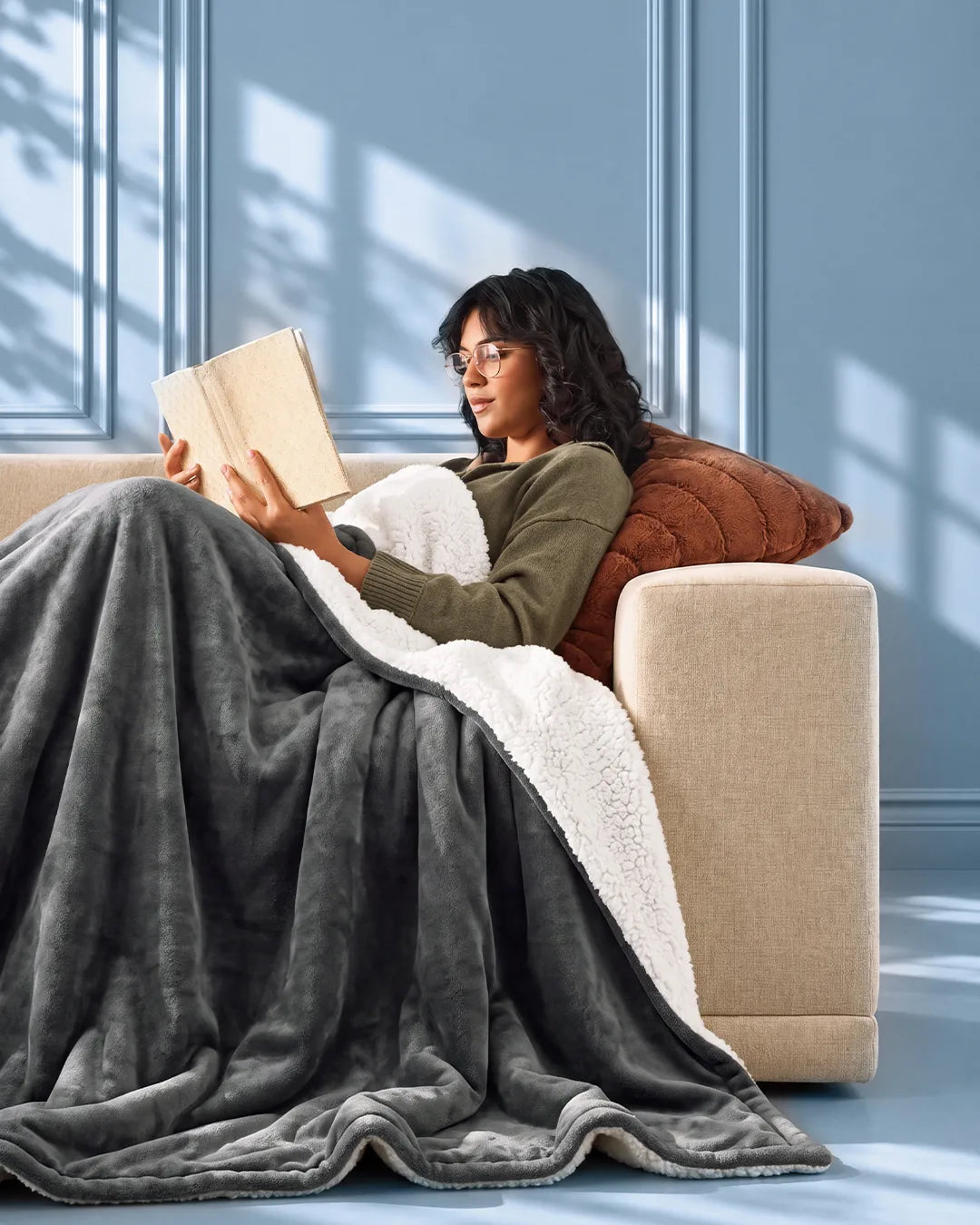Reversible Teddy Sherpa Blanket