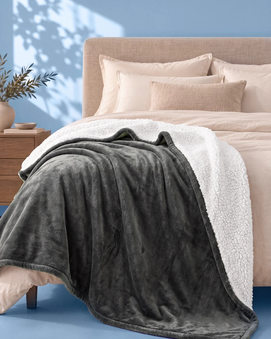 Reversible Teddy Sherpa Blanket