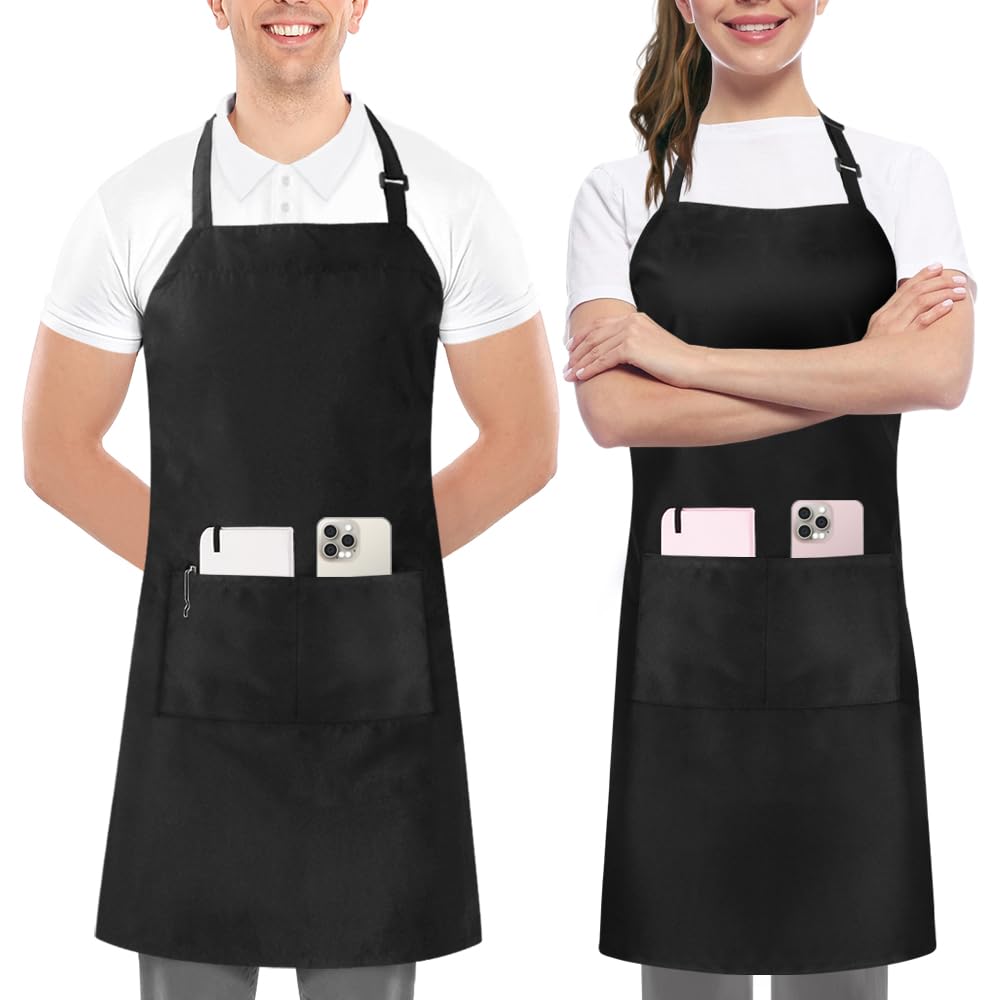 Water-Resistant Bib Apron with Pockets