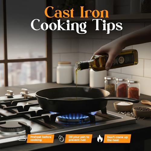 Pre-Seasoned Cast Iron Skillet Set