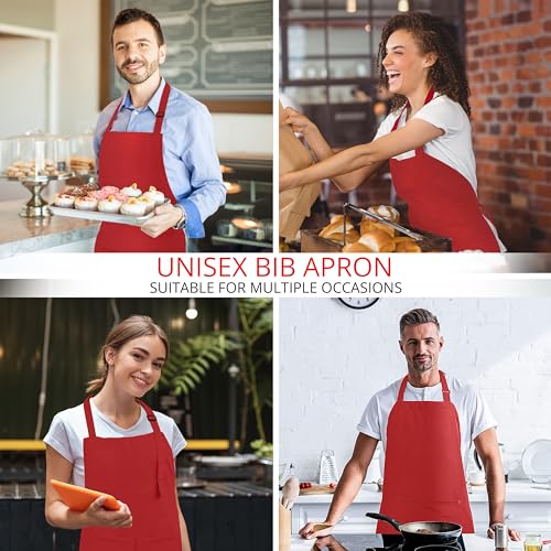 Water-Resistant Bib Apron with Pockets