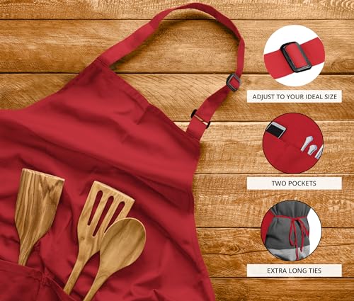 Water-Resistant Bib Apron with Pockets