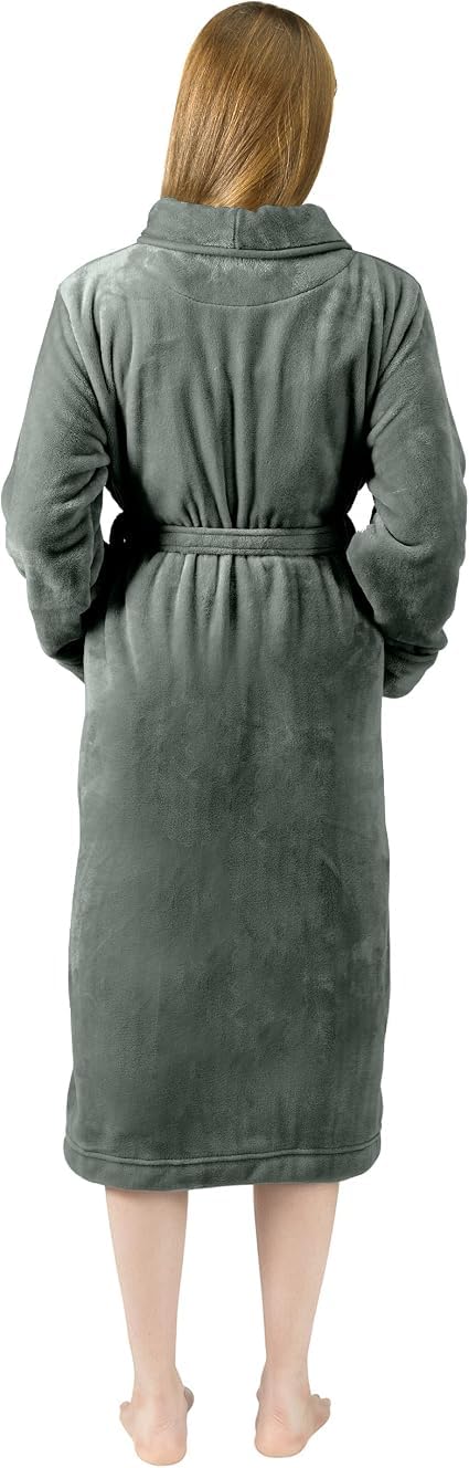 Women's Fleece Shawl Collar Bathrobe
