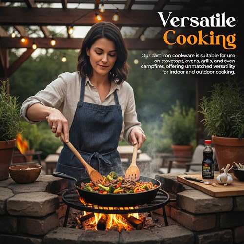 Pre-Seasoned Cast Iron Skillet Set