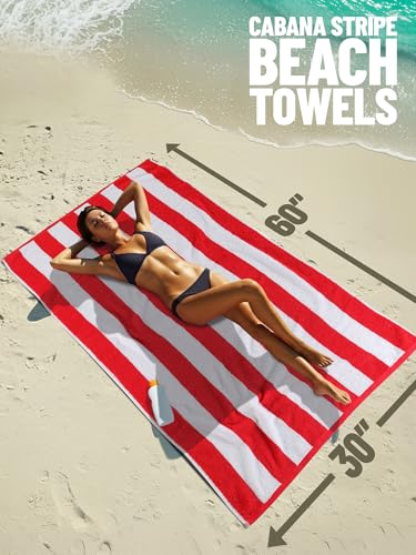 Cabana Stripe Cotton Beach Towels