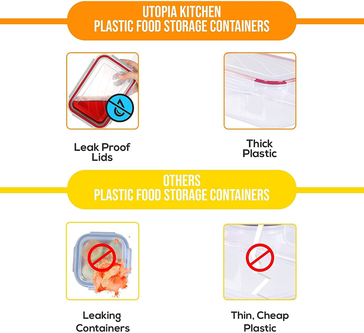 Leakproof Stackable Food Storage Containers