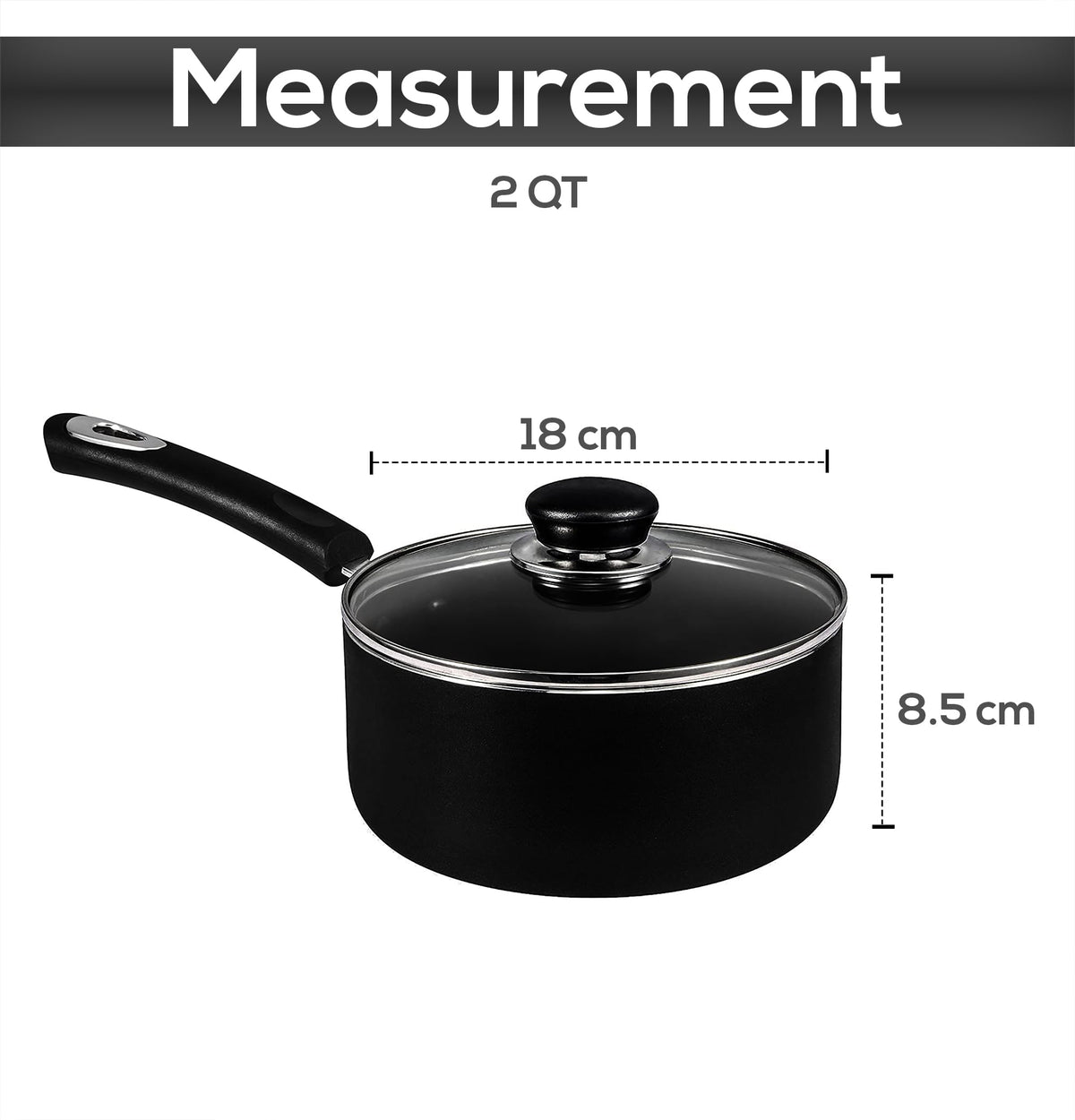 Non-Stick Saucepan with Glass Lid