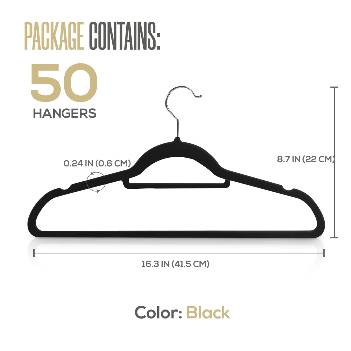 Velvet Clothes Hangers with Tie Bar