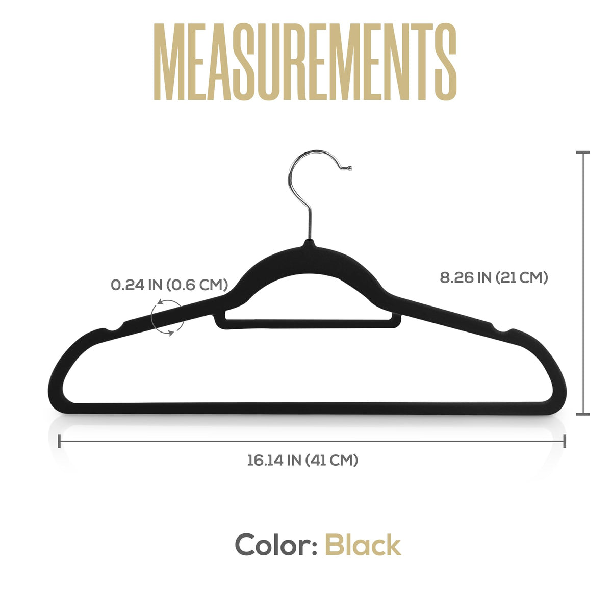 Velvet Clothes Hangers with Tie Bar