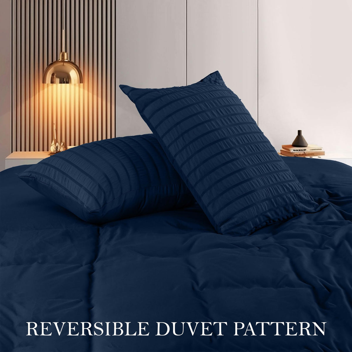 IronFree Seersucker Duvet Cover