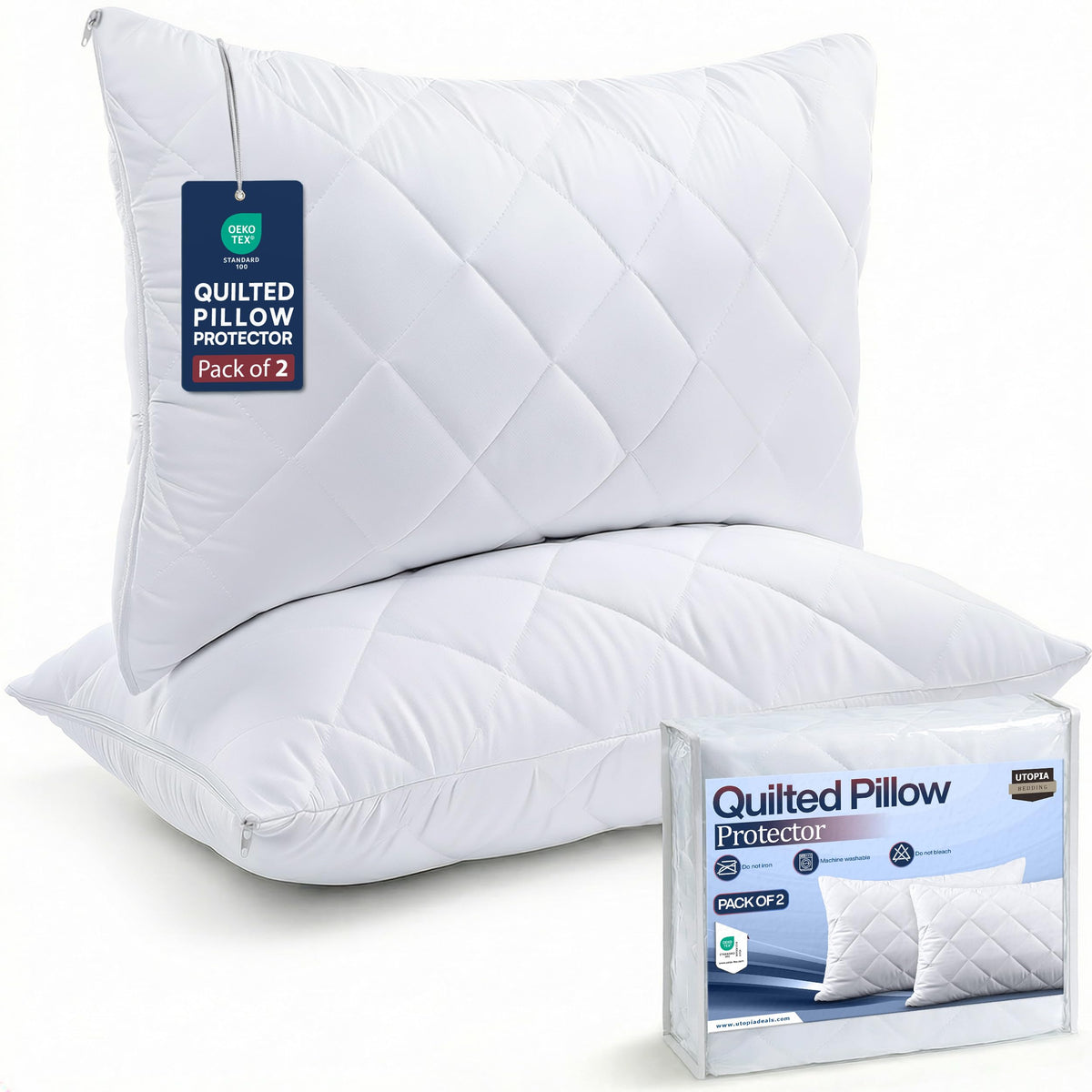 Quilted Pillow Protector Set
