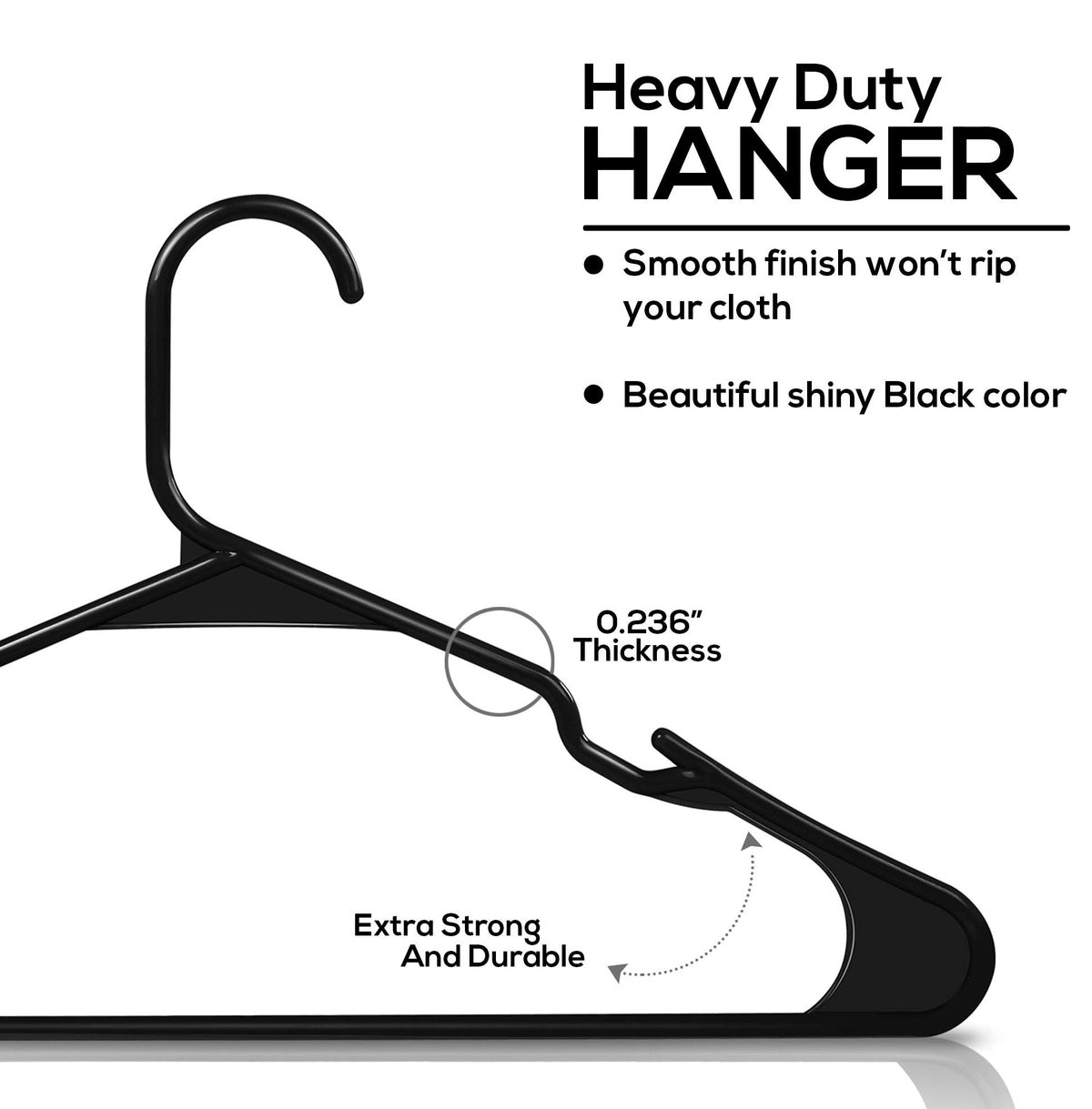 Plastic Clothes Hangers with Notches