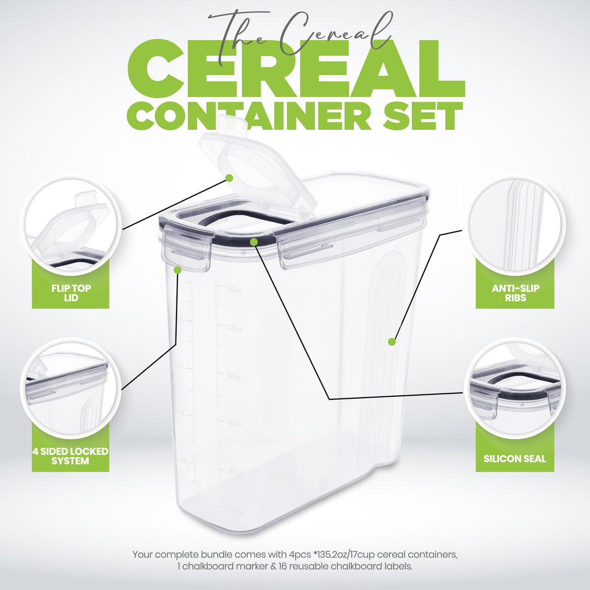Airtight Cereal Storage Containers