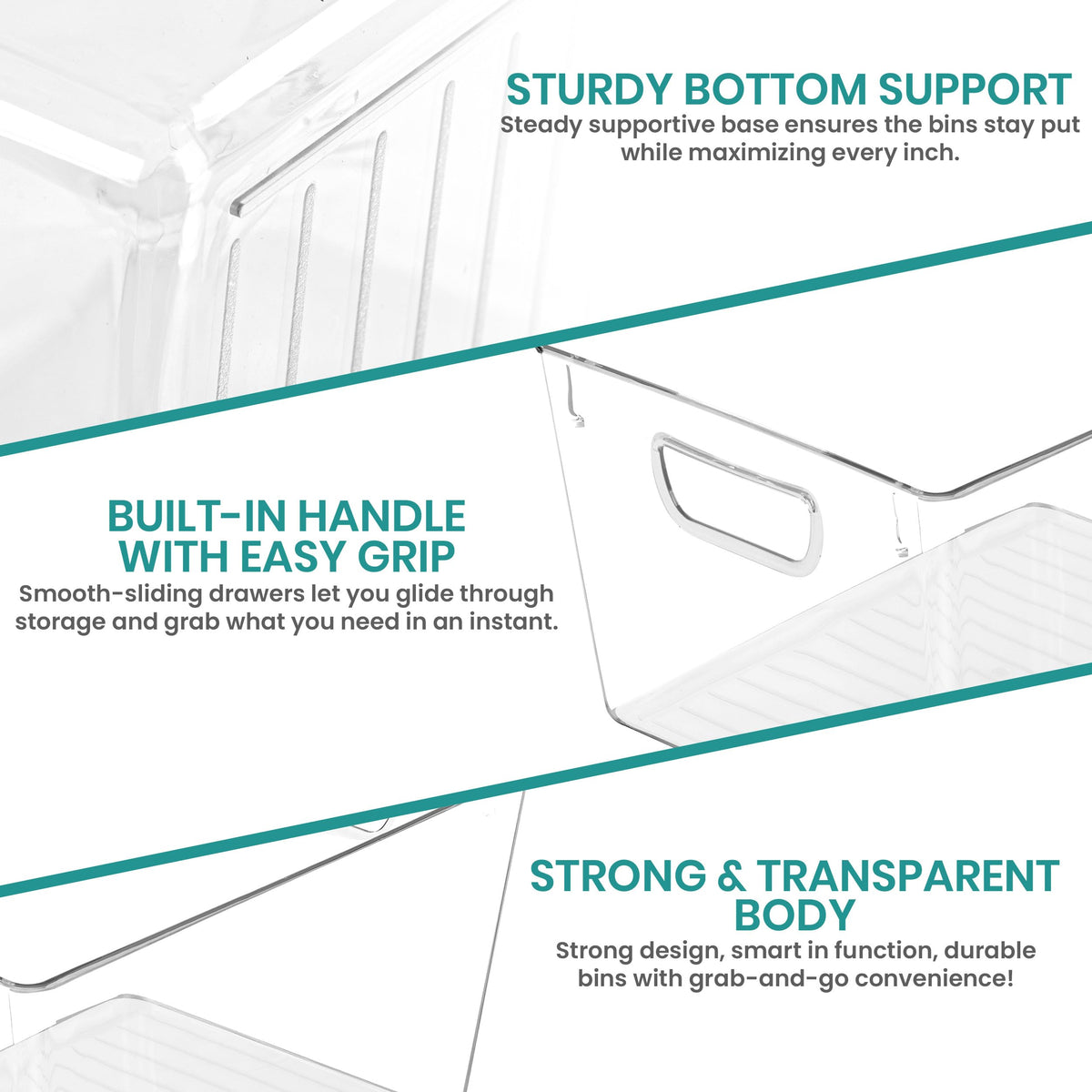 Clear Pantry Storage Bins