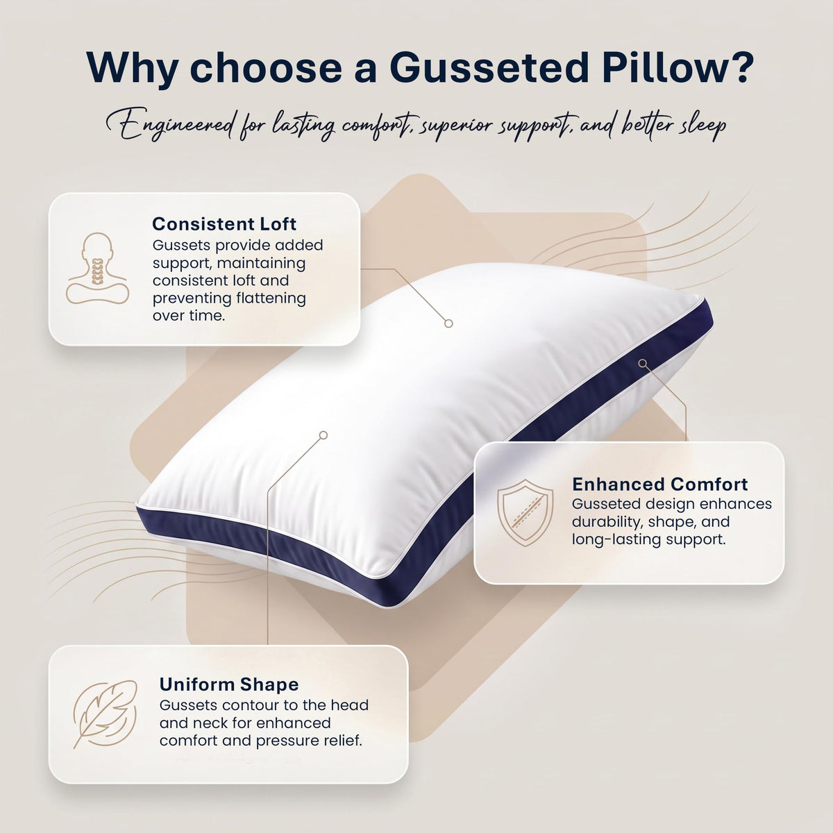Tailored Gusset Pillow Set
