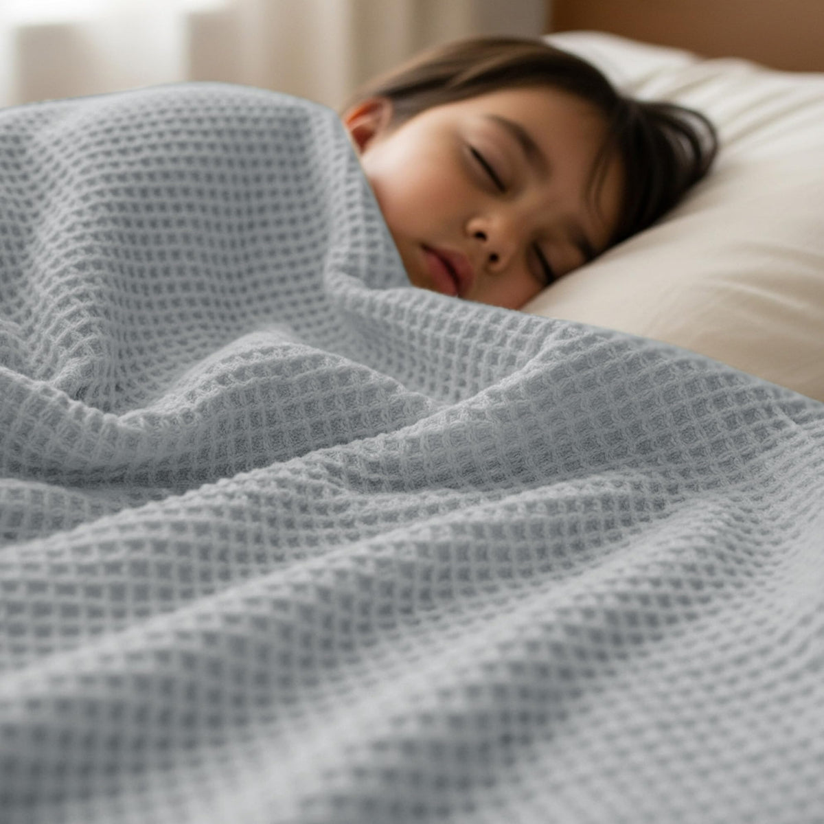 Lightweight Summer Waffle Blanket