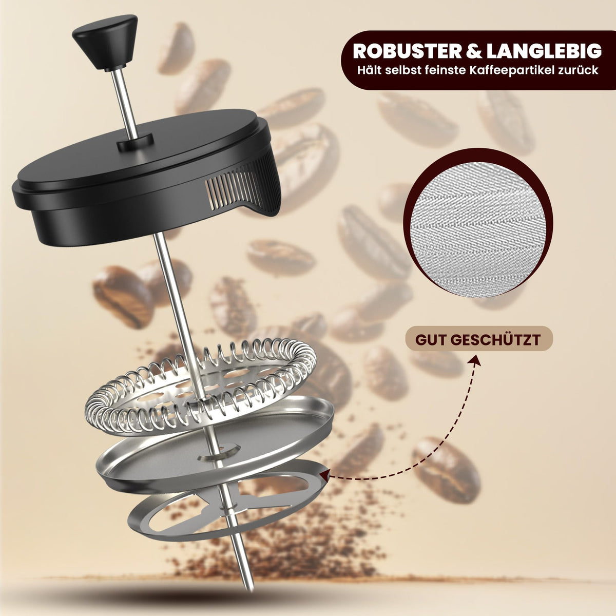 Heat-Resistant Glass Cafetière