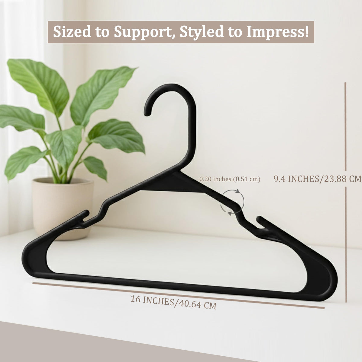 Plastic Clothes Hangers with Notches