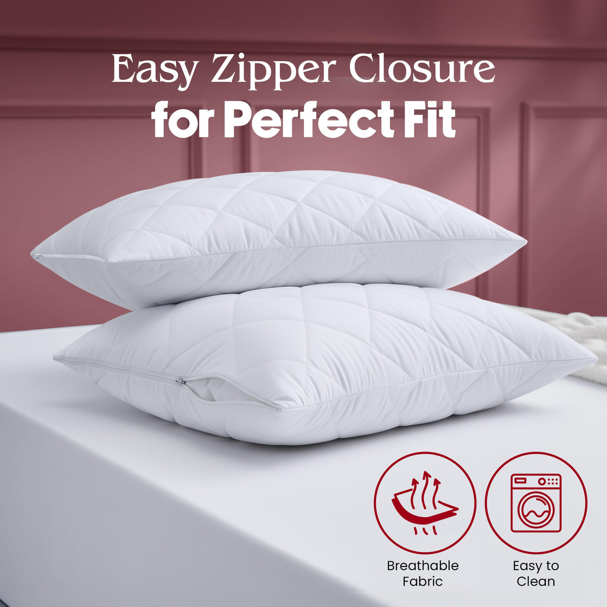 Quilted Pillow Protector Set