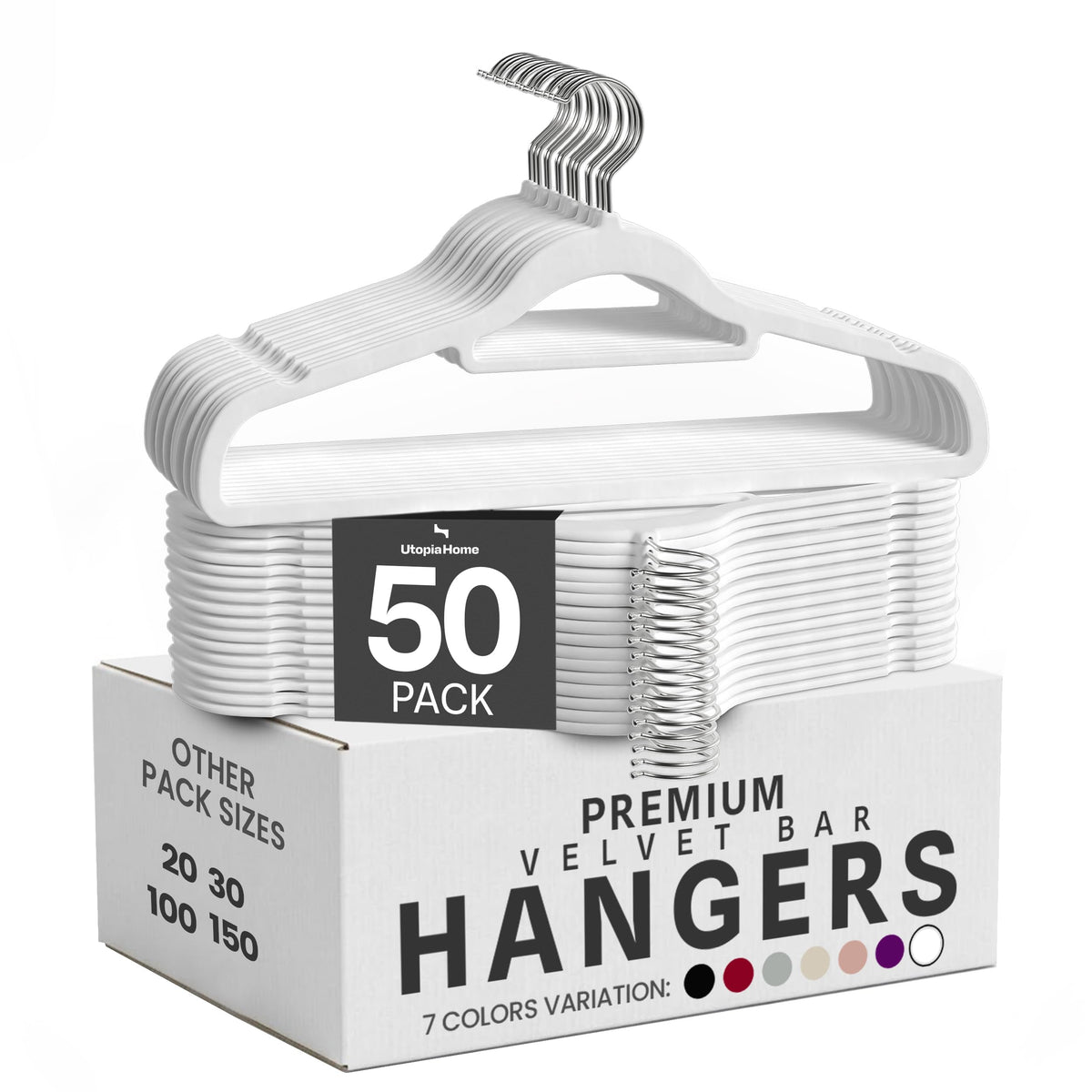 Velvet Clothes Hangers with Tie Bar