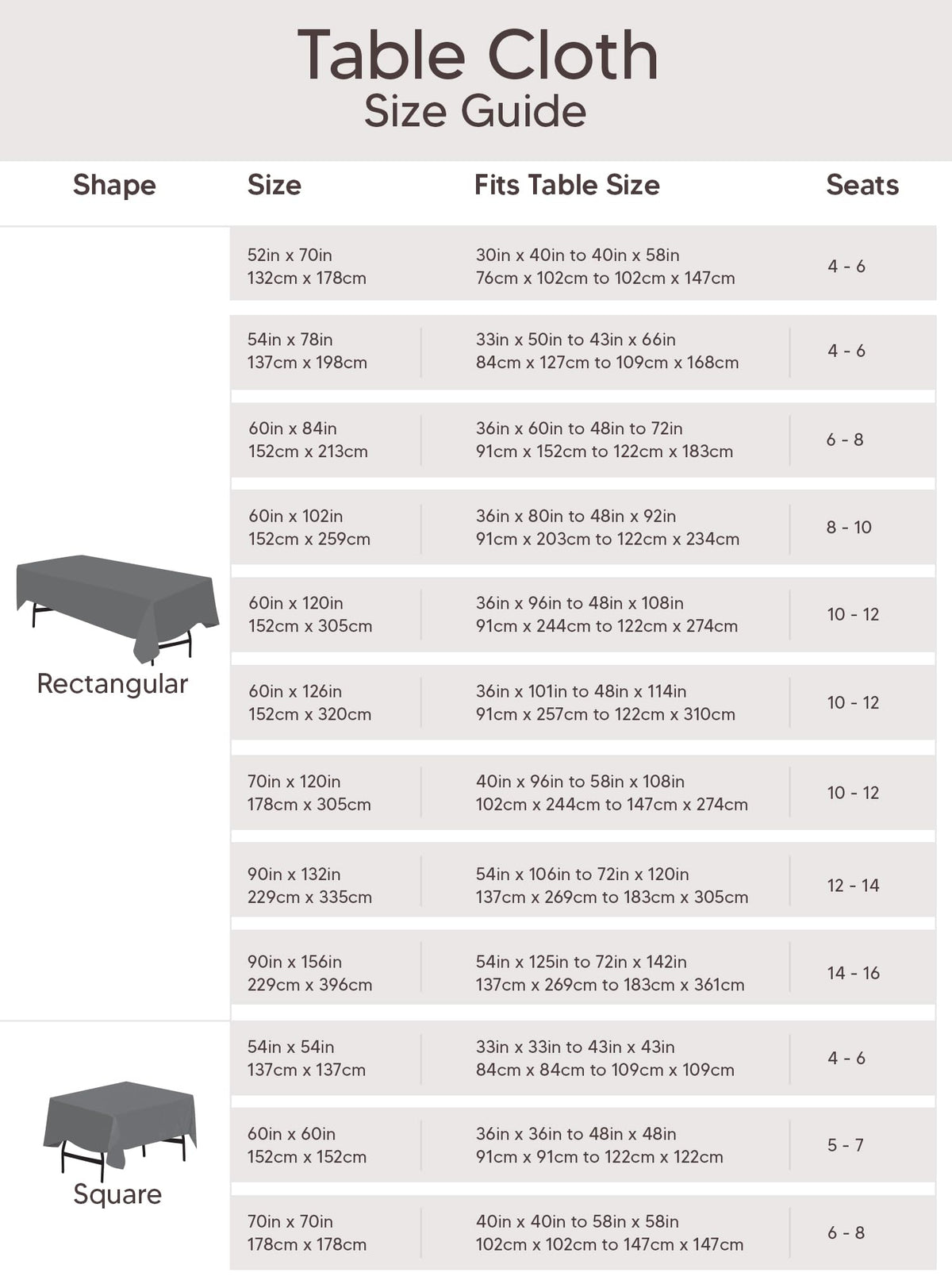 Rectangular Polyester Tablecloth