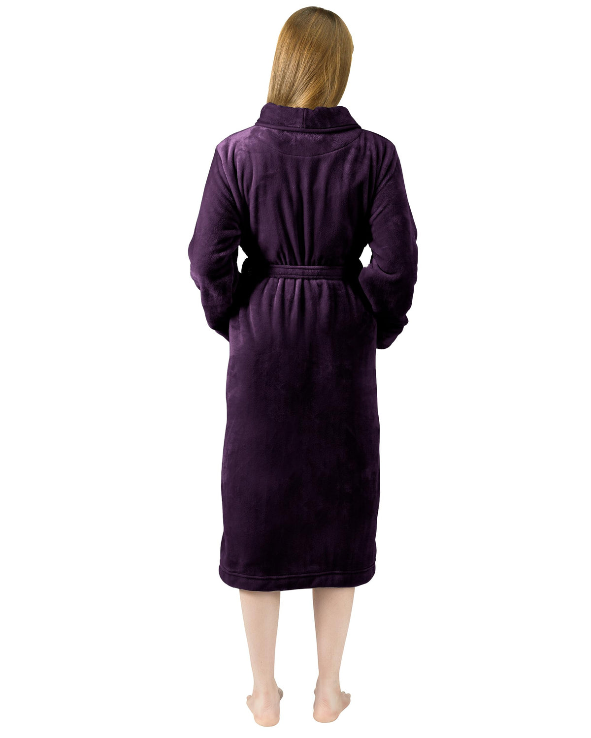 Women's Fleece Shawl Collar Bathrobe