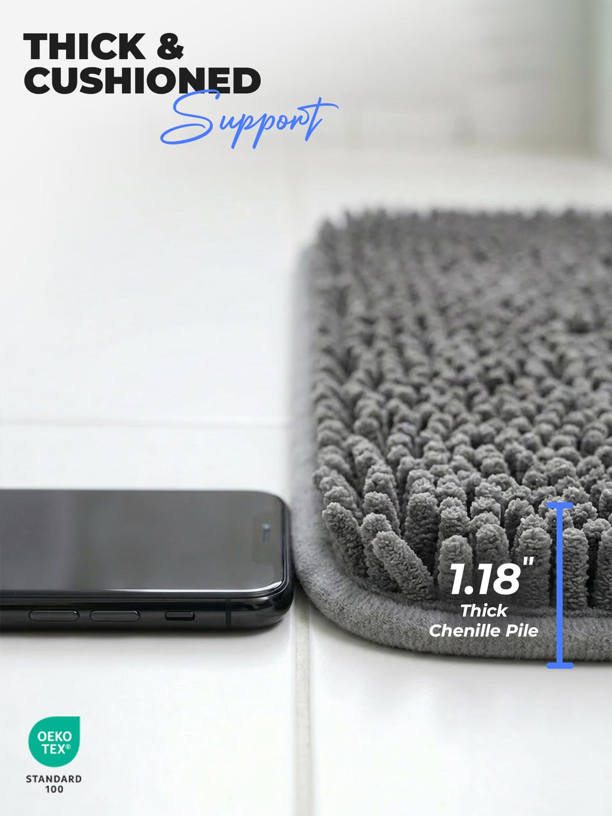 Chenille Microfibre Bath Mat