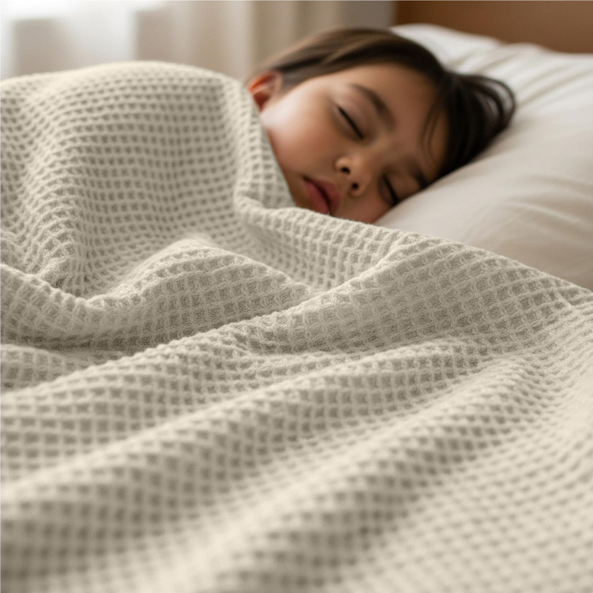 Lightweight Summer Waffle Blanket