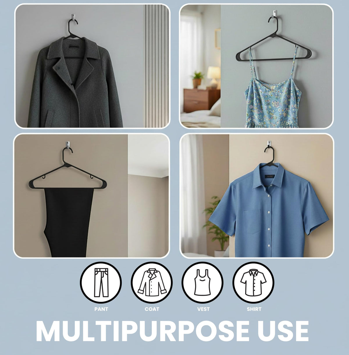 Plastic Clothes Hangers with Hooks