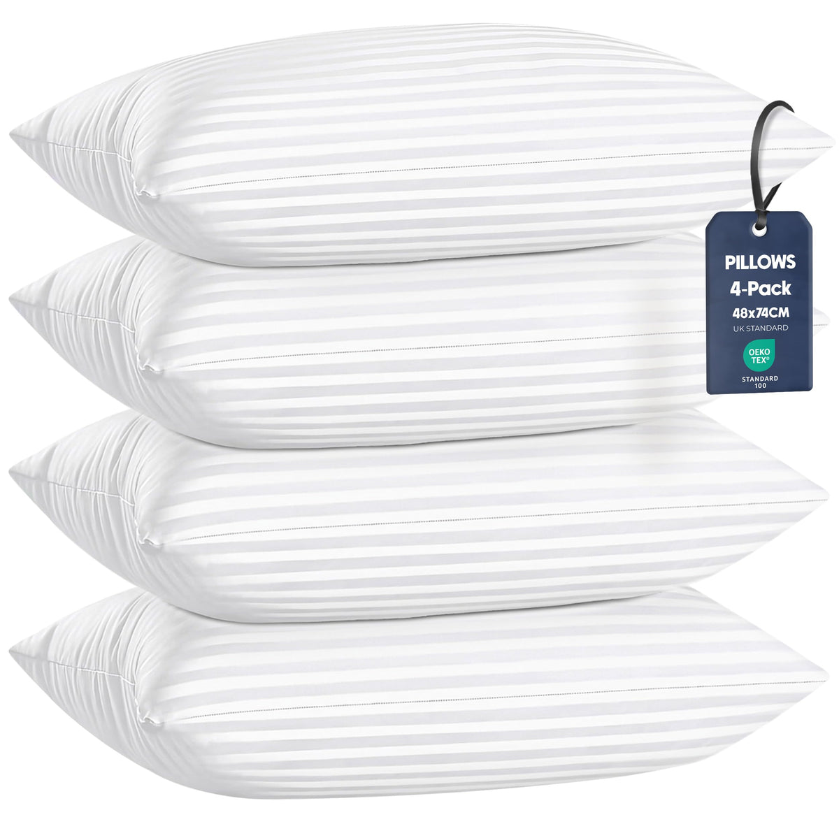 Luxury Satin Stripe Pillows - Pack of 4