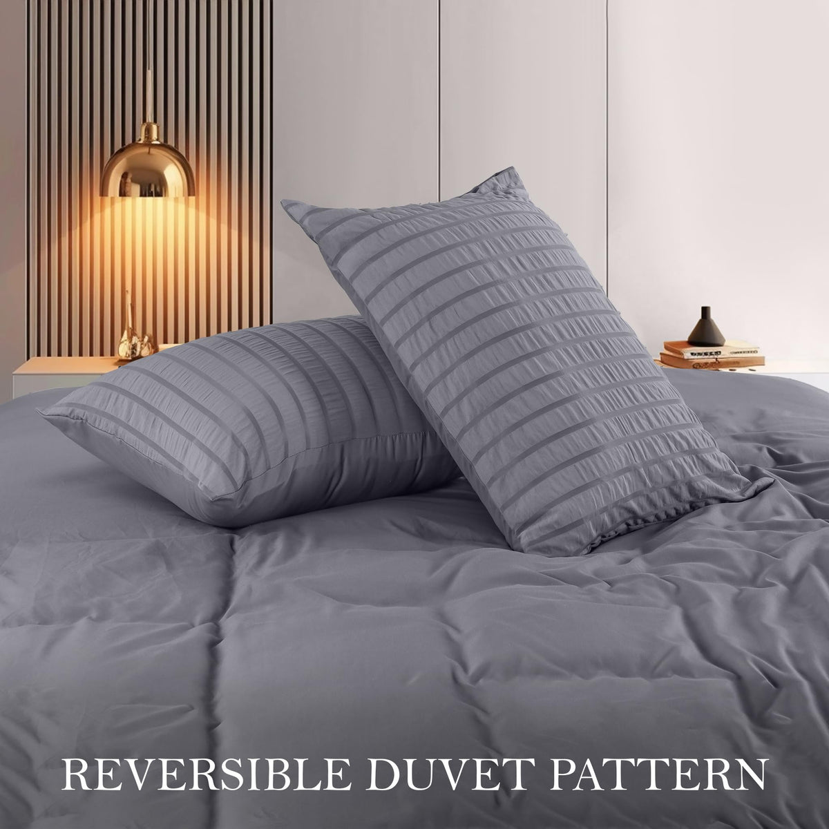 IronFree Seersucker Duvet Cover