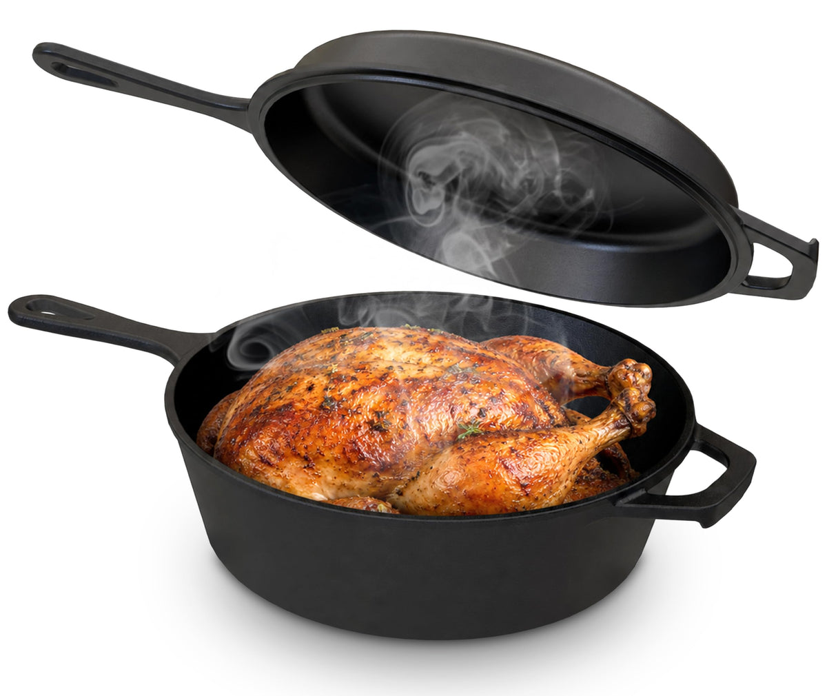 Pre-Seasoned Cast Iron Combo Cooker