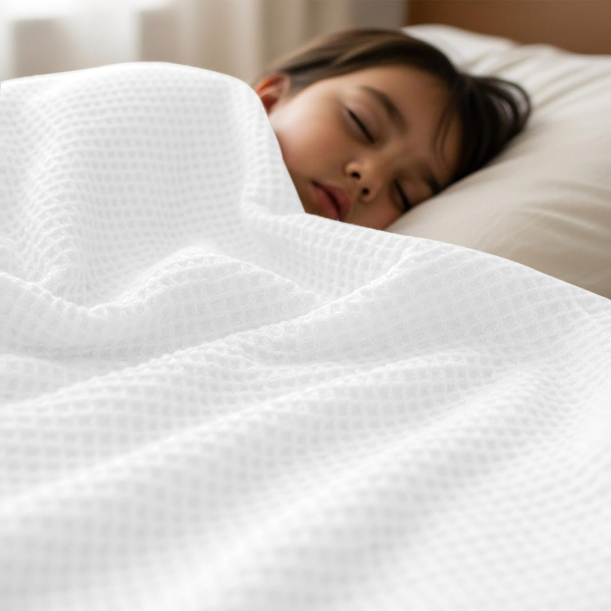 Lightweight Summer Waffle Blanket