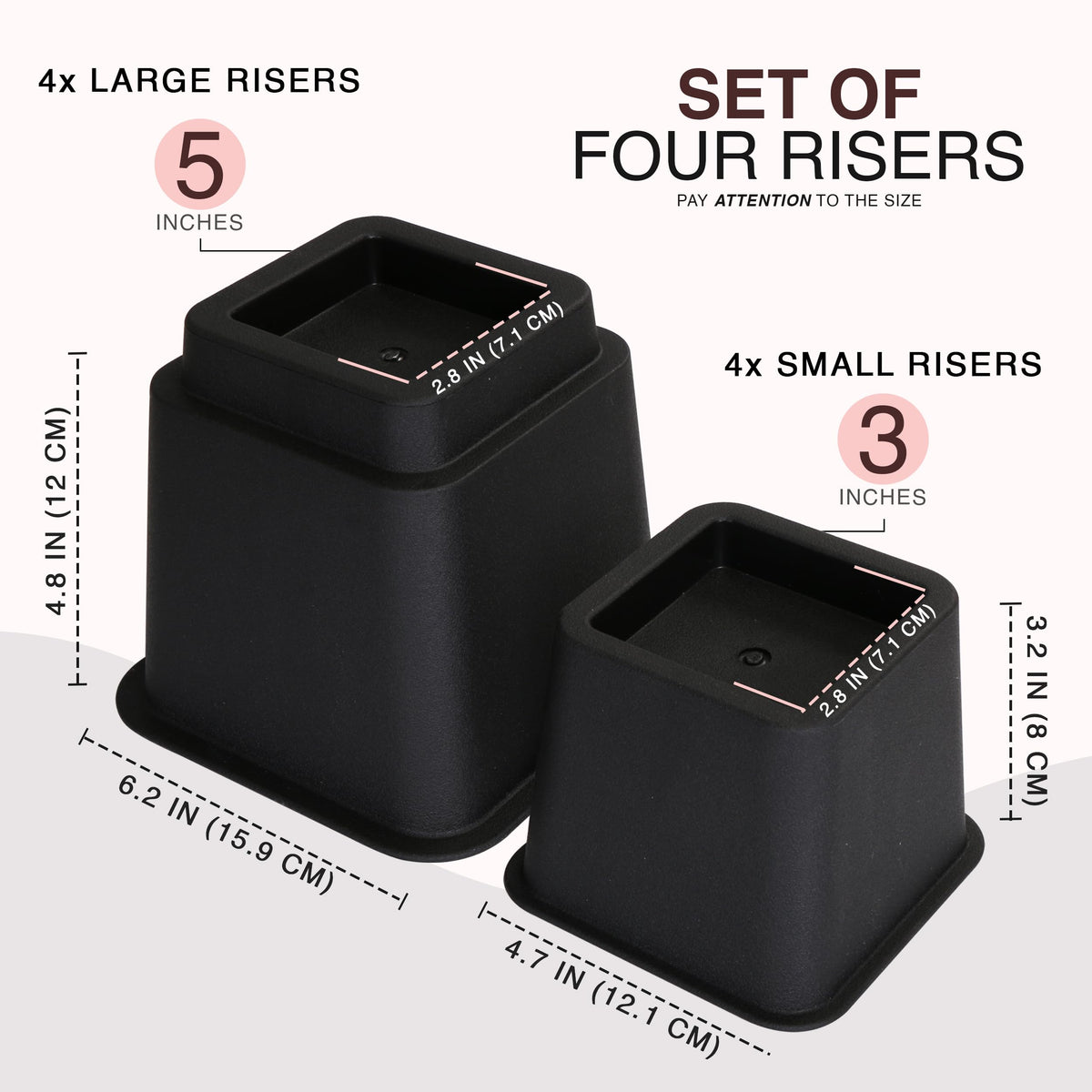 Adjustable Furniture Risers