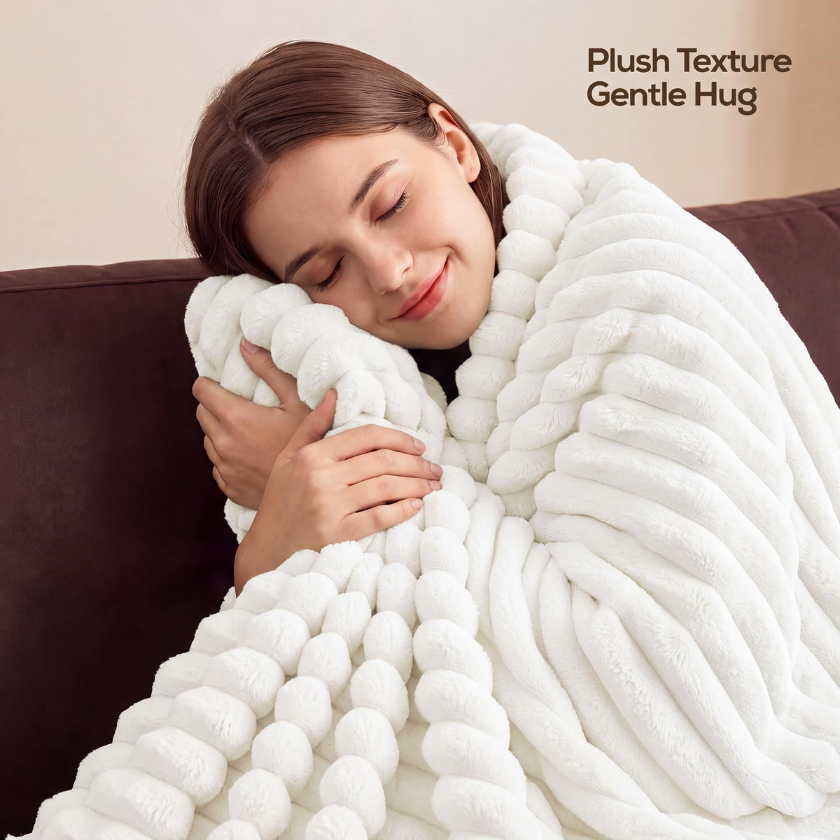 Fluffy Striped Fleece Blanket